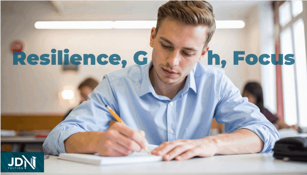 A high school student preparing for exams