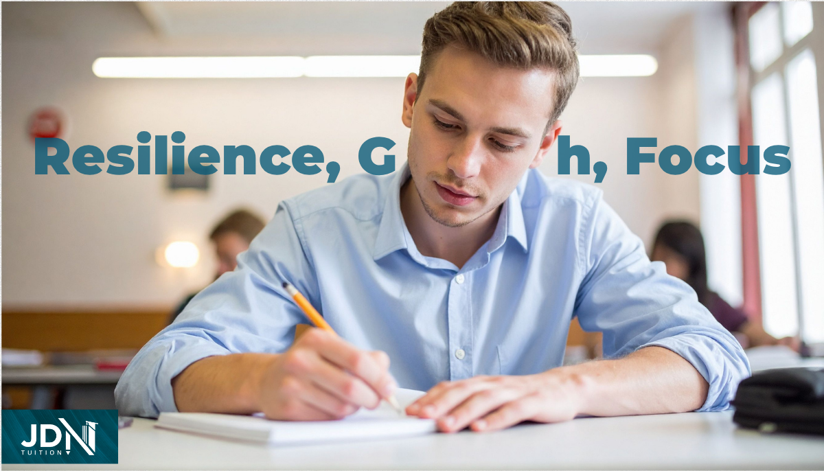 A high school student preparing for exams