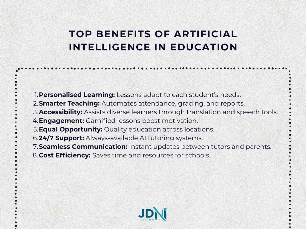 Top benefits of Artificial Intelligence in Education